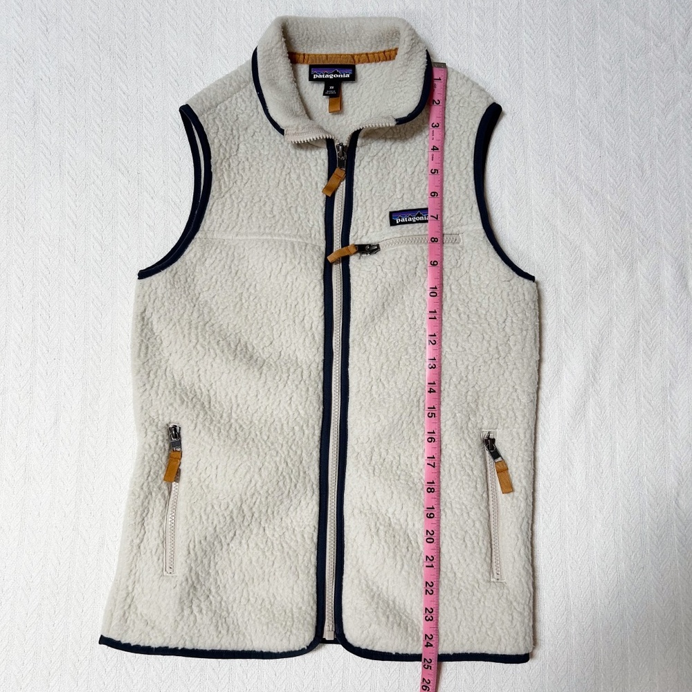 PATAGONIA W’s Retro Pile Vest Pelican Cream Fleece XS - excellent condition - Picture 7 of 12